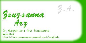 zsuzsanna arz business card